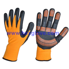 15gauge Nylon / Spandex Liner, нитрильное покрытие, микро-пена, цветные рабочие перчатки